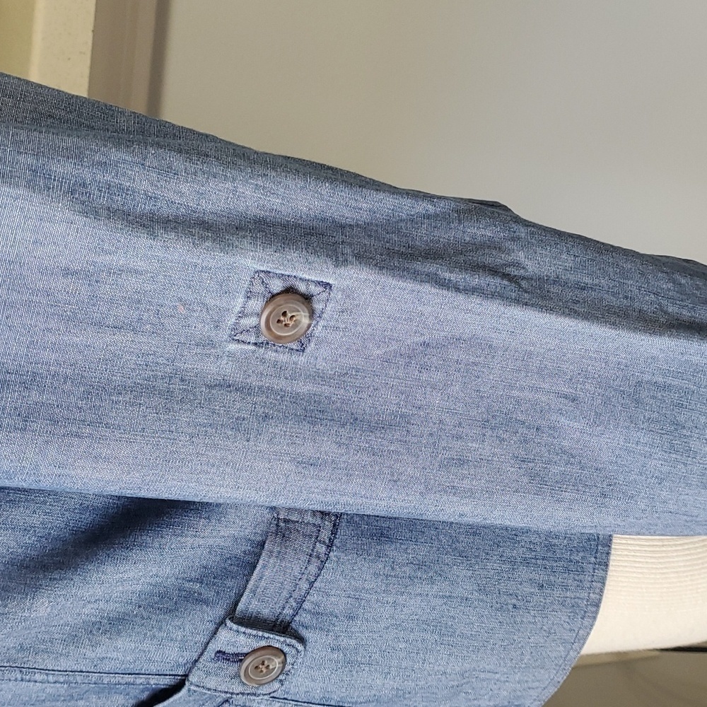 Charter Club Light Blue Denim Button-Down Shirt Jacket - Picture 4 of 14